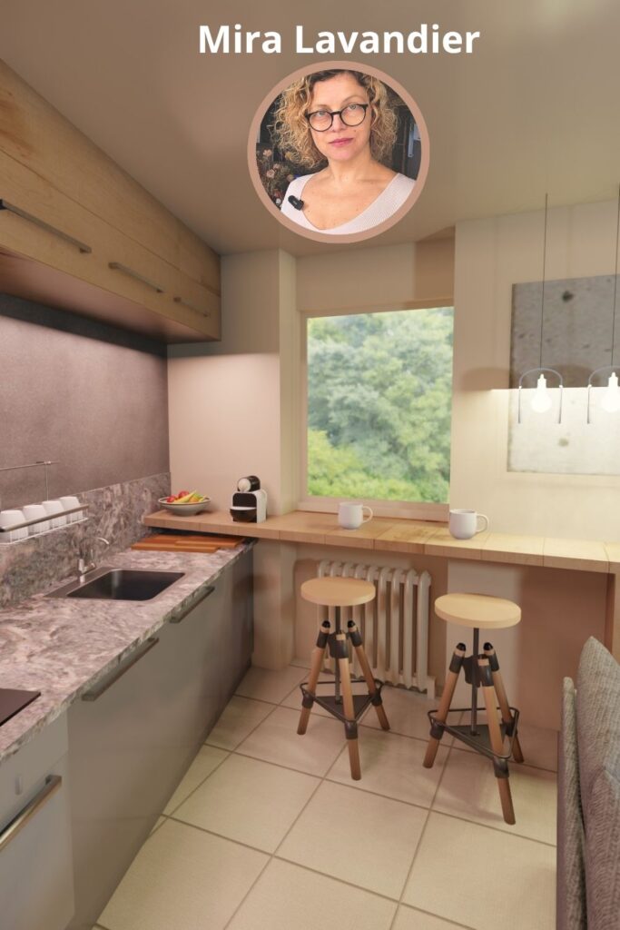 Visualisation 3D cuisine ouveret avec bar