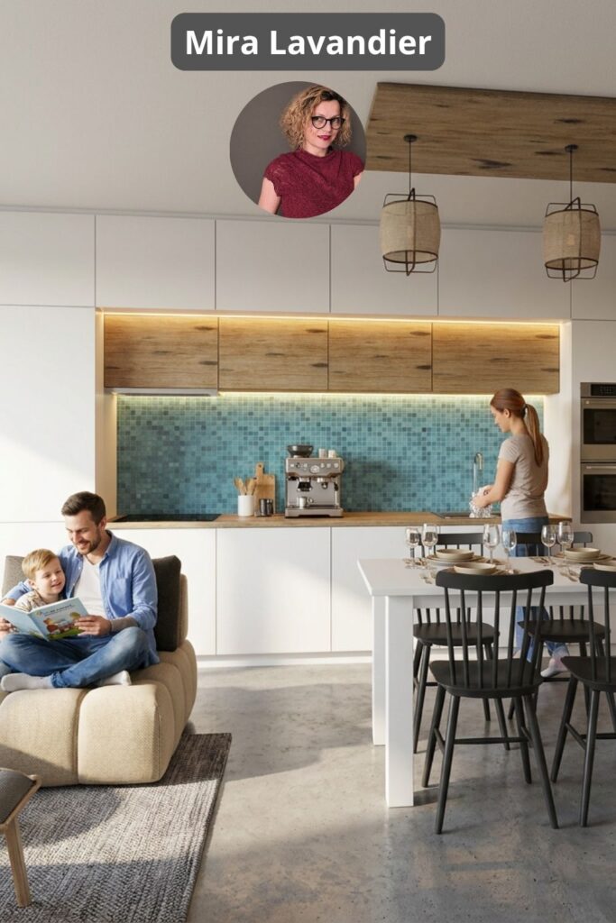 piece de vie avec cuisine ouverte appartement en vefa