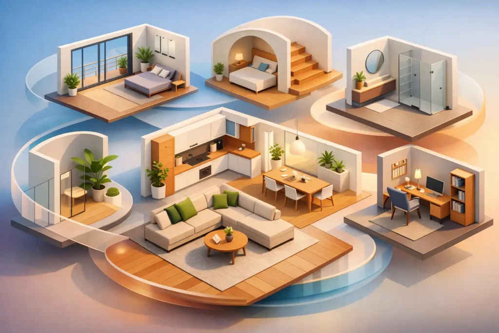 7 choix pour rendre un intérieur plus fluide